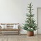 Northlight Real Touch™️ Pre-Lit Slim Nordmann Fir Artificial Christmas Tree - 9' - Warm Clear LED Lights